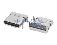 TYPE C F前插后贴脚长1.6双铁壳 L=8.6MM